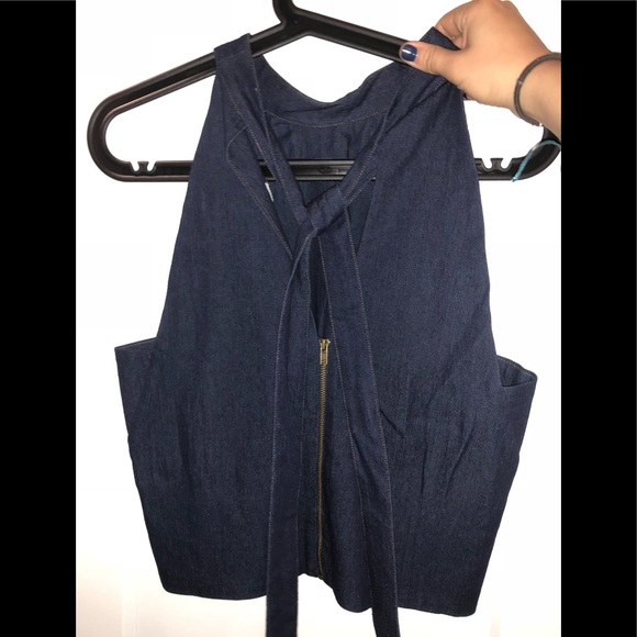 Jean Tank Top Blouse - Picture 2 of 2